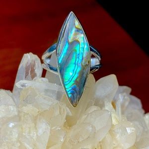 Solid Sterling Mermaid Dream Abalone ring